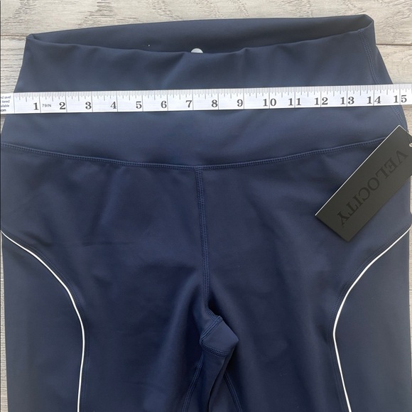 Velocity Interlock Highlight Naval Blue Leggings Women’s XL New NWT - Picture 6 of 7